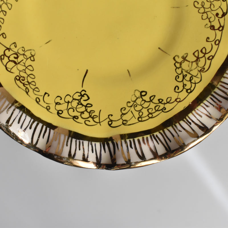 ヴィンテージコーヒーカップ＆ソーサー ア.ドラサンヴァル イェロー