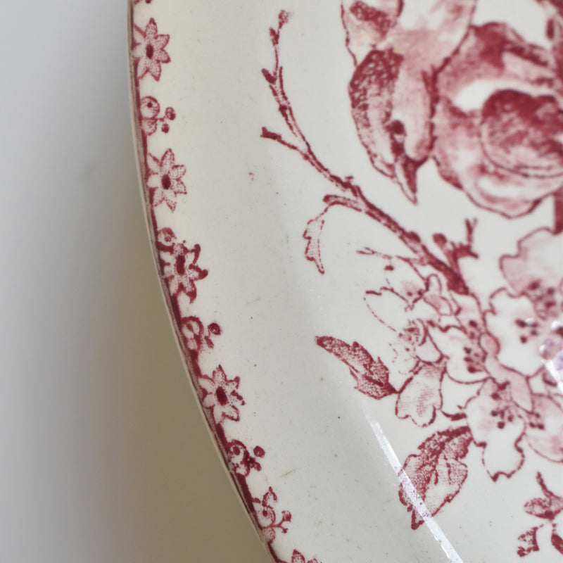 Antique deep platter, Digoin & Sarreguemines Favori