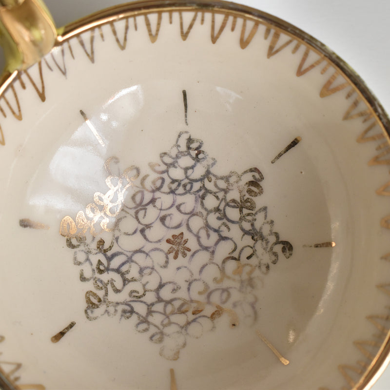 ヴィンテージコーヒーカップ＆ソーサー ア.ドラサンヴァル イェロー