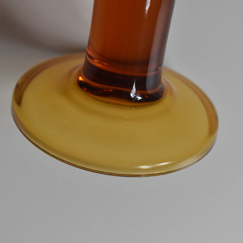 Vintage Footed Water Glass (Brown)