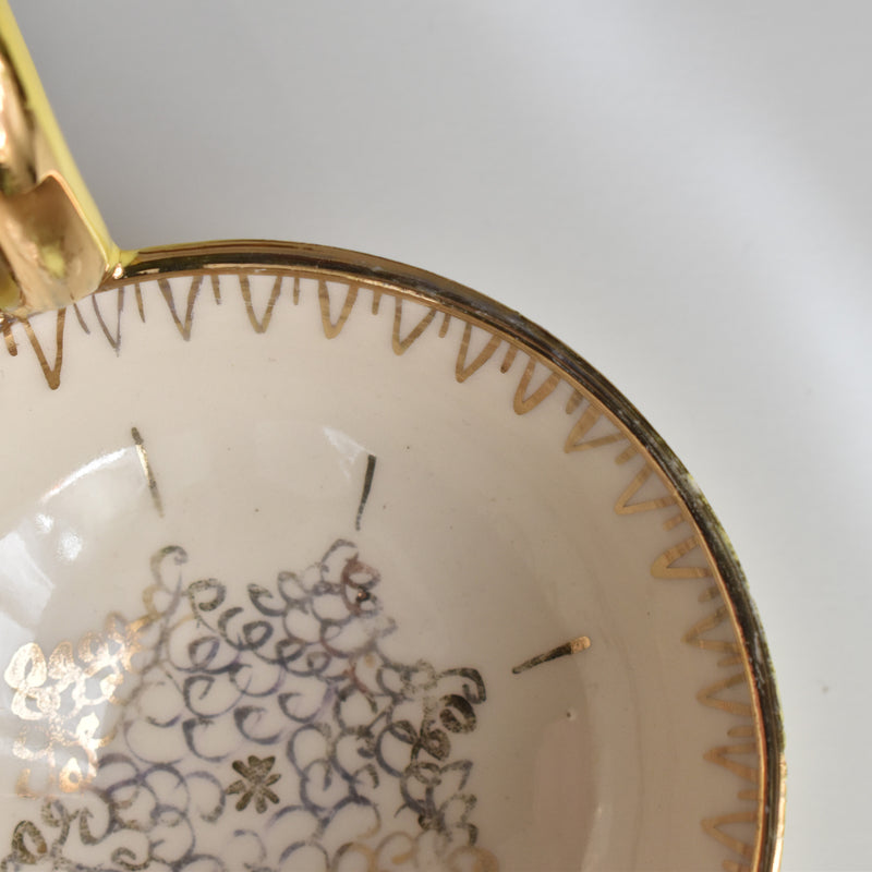 ヴィンテージコーヒーカップ＆ソーサー ア.ドラサンヴァル イェロー