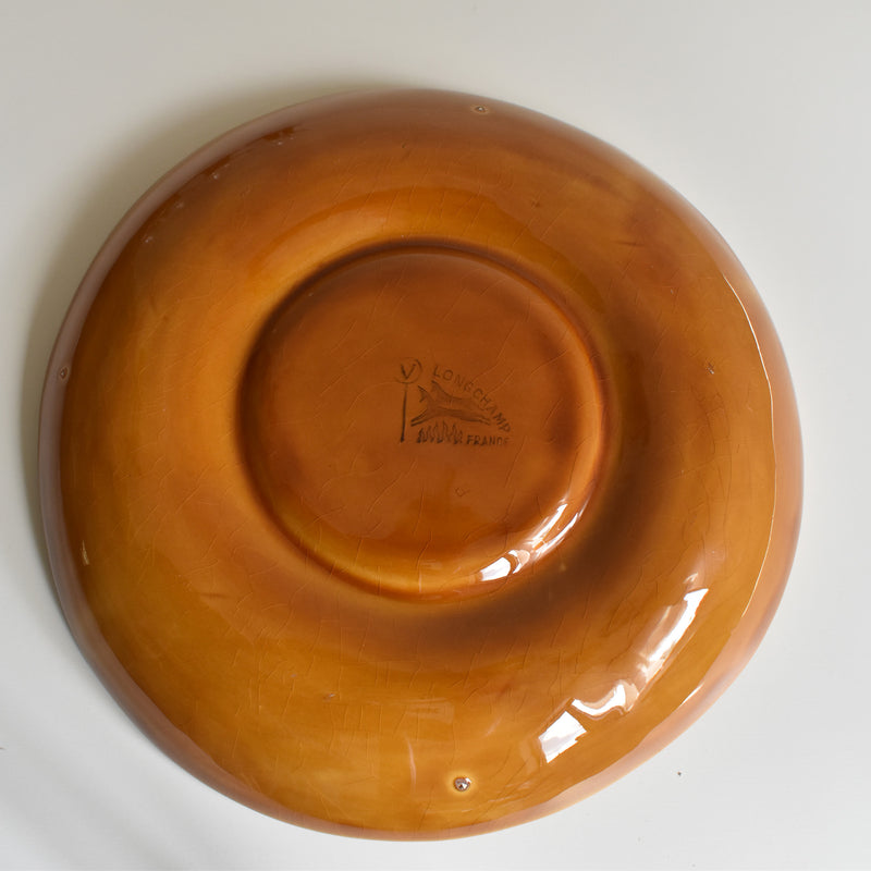 Vintage Fondue Plate Longchamp Brown A