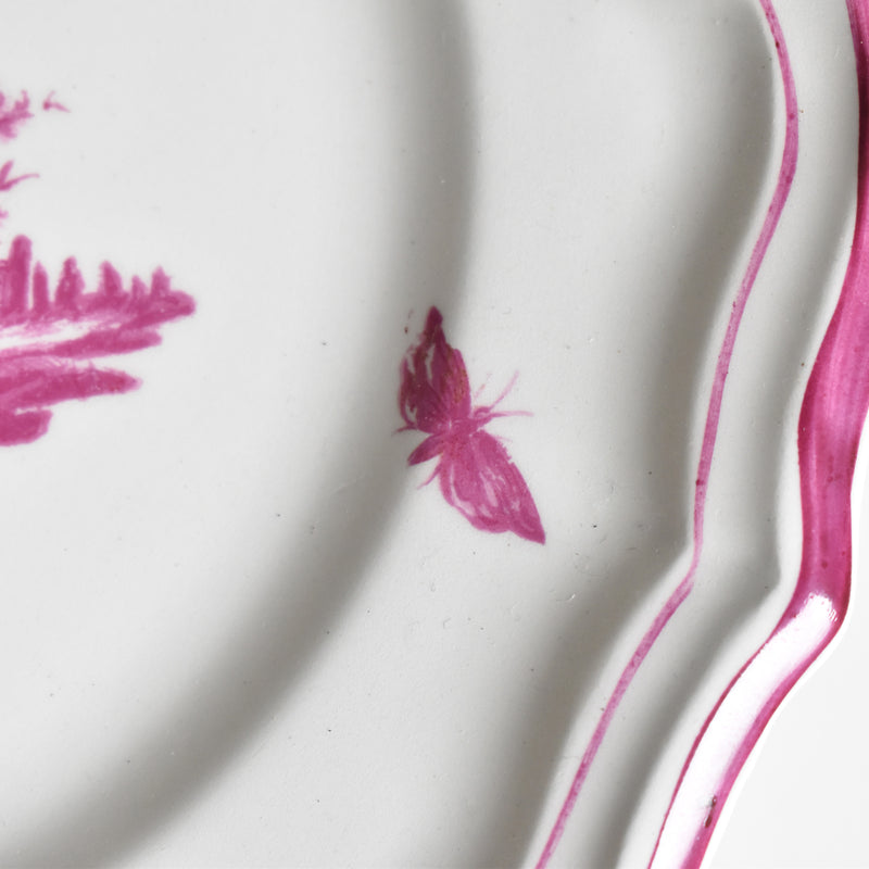 Vintage Pedestal Plate - Gien Paysage