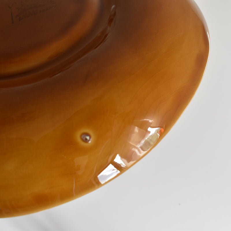 Vintage Fondue Plate Longchamp Brown A
