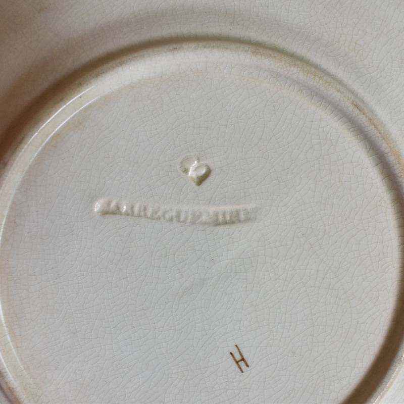 Antique Dessert Plate Sarreguemines Barbotine Vignes B