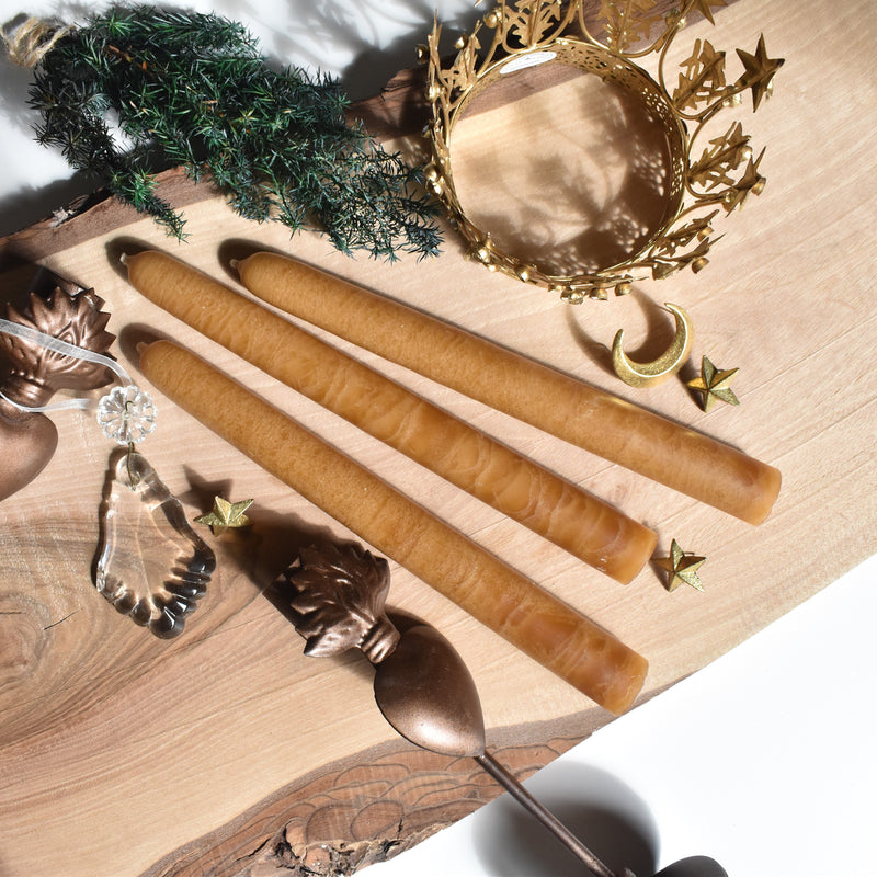 シエルジュコニック　（テーパーキャンドル）　20cm Vielle Cire（ブラウン）