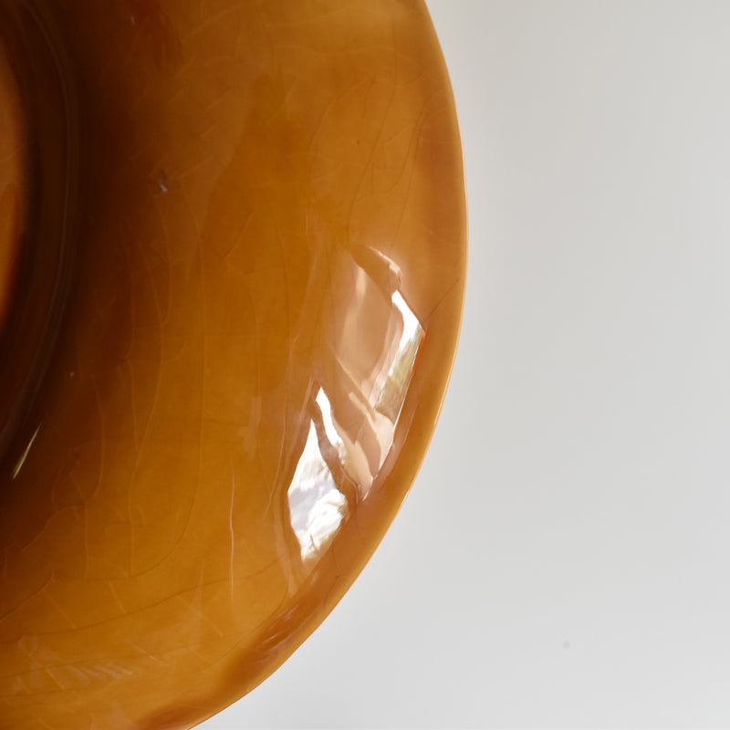 Vintage Fondue Plate Longchamp Brown A