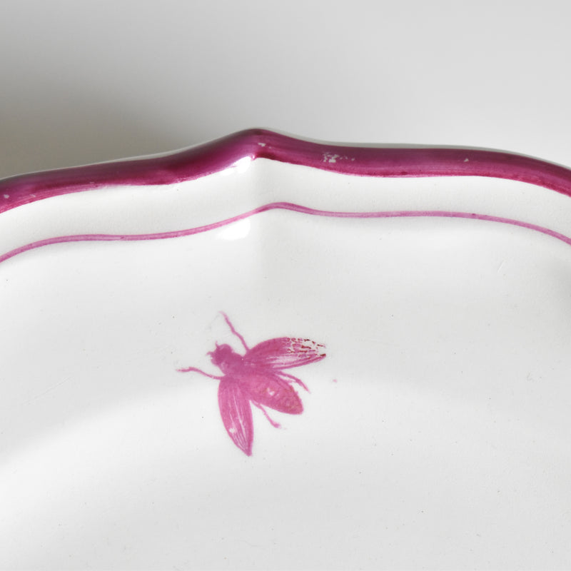 Vintage Pedestal Plate - Gien Paysage