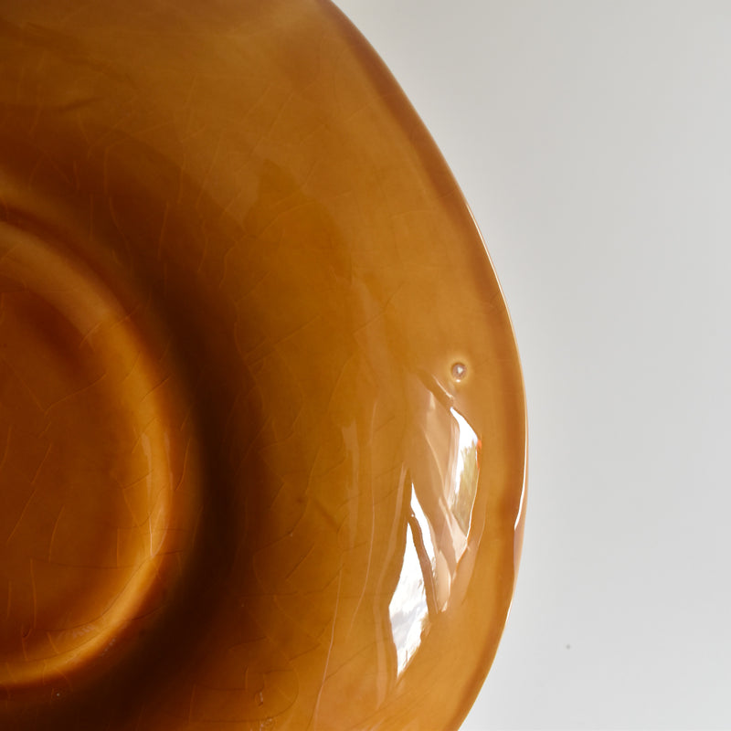 Vintage Fondue Plate Longchamp Brown A