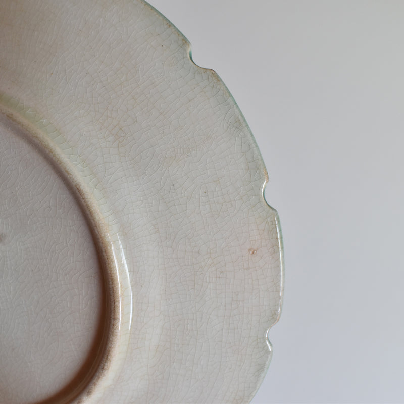Antique Dessert Plate Sarreguemines Barbotine Vignes B