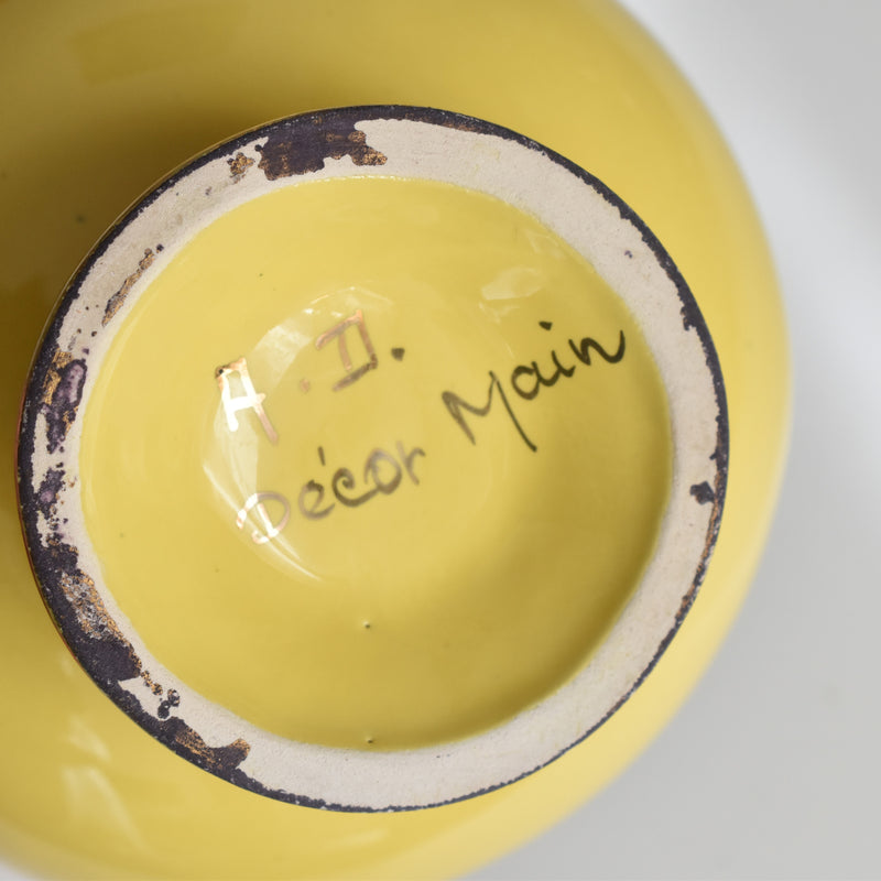 ヴィンテージコーヒーカップ＆ソーサー ア.ドラサンヴァル イェロー