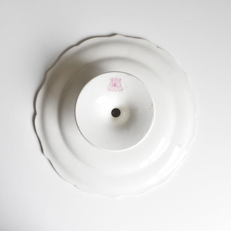 Vintage Pedestal Plate - Gien Paysage