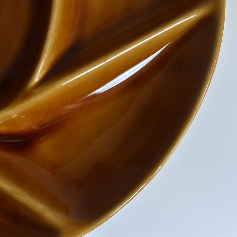Vintage Fondue Plate Longchamp Brown A