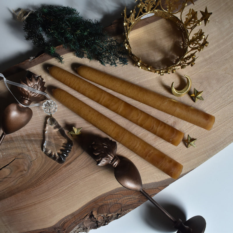 シエルジュコニック　（テーパーキャンドル）　20cm Vielle Cire（ブラウン）