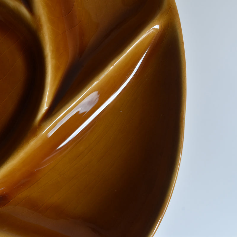 Vintage Fondue Plate Longchamp Brown A