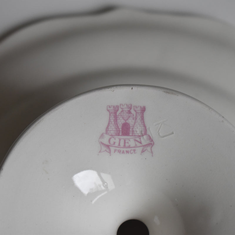 Vintage Pedestal Plate - Gien Paysage