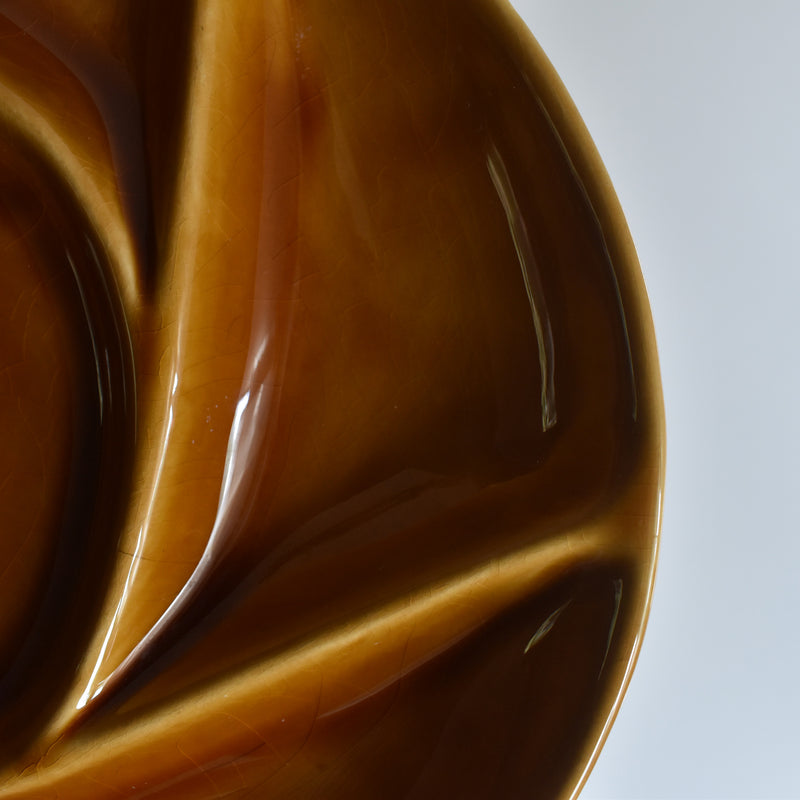 Vintage Fondue Plate Longchamp Brown A