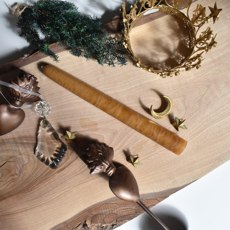 シエルジュコニック　（テーパーキャンドル）　20cm Vielle Cire（ブラウン）