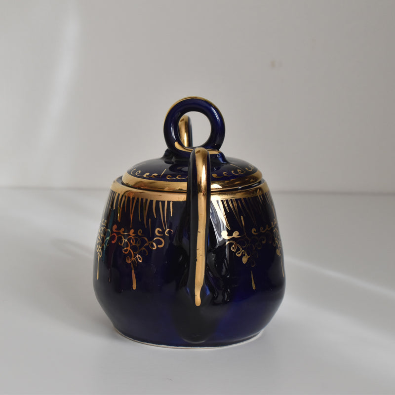 ヴィンテージシュガーポット ア.ドラサンヴァル ダークブルー