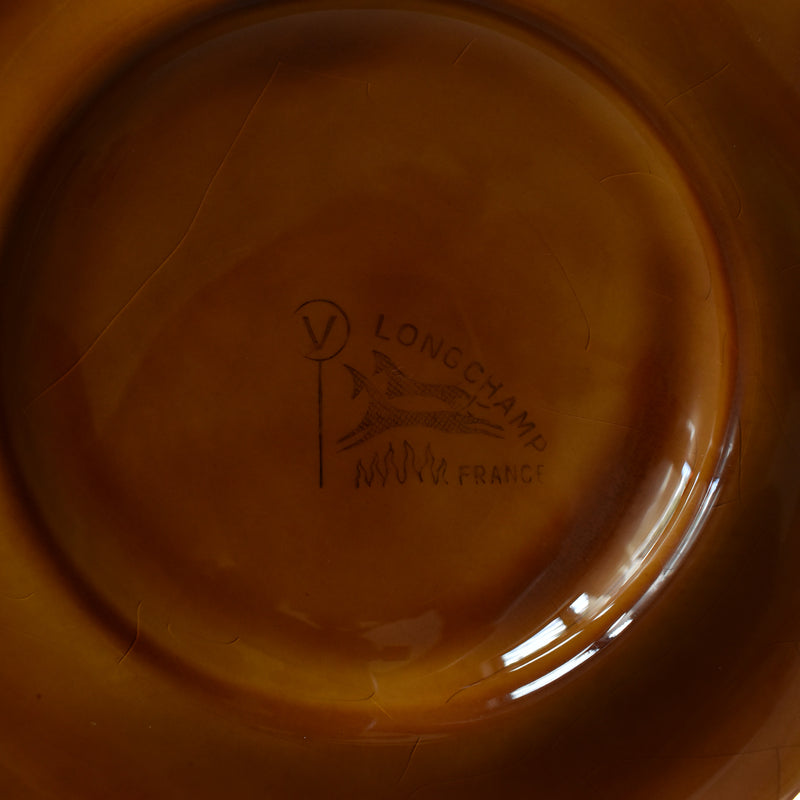 Vintage Fondue Plate Longchamp Brown B