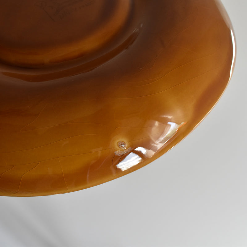 Vintage Fondue Plate Longchamp Brown B