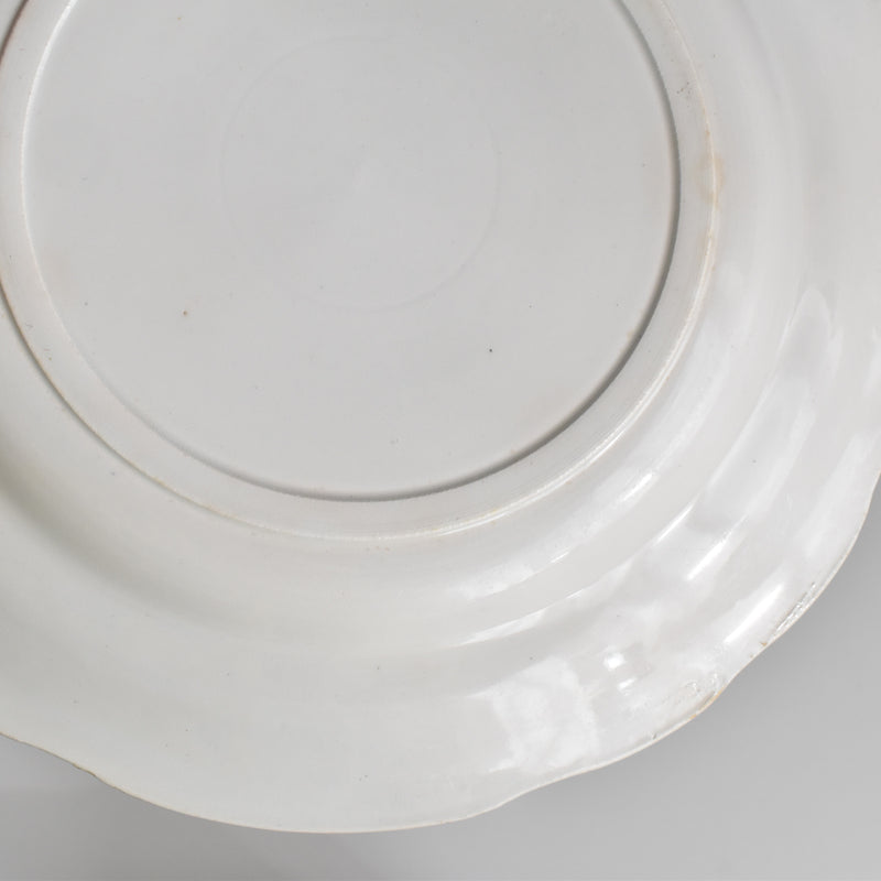 Antique Dessert Plate, Clairefontaine Tableaux Rustiques 1. La Lessive