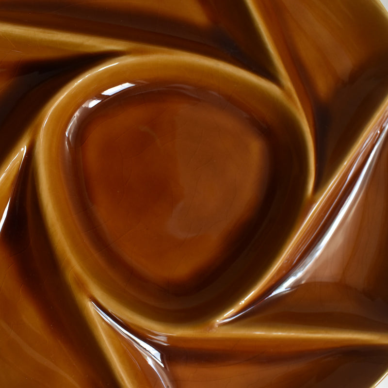 Vintage Fondue Plate Longchamp Brown B