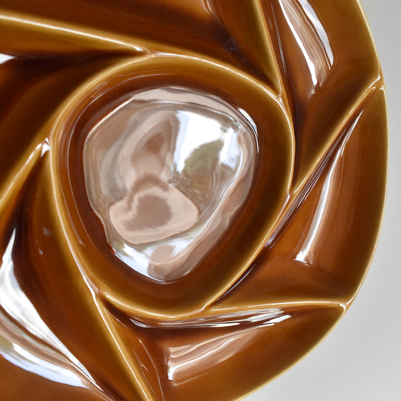 Vintage Fondue Plate Longchamp Brown B