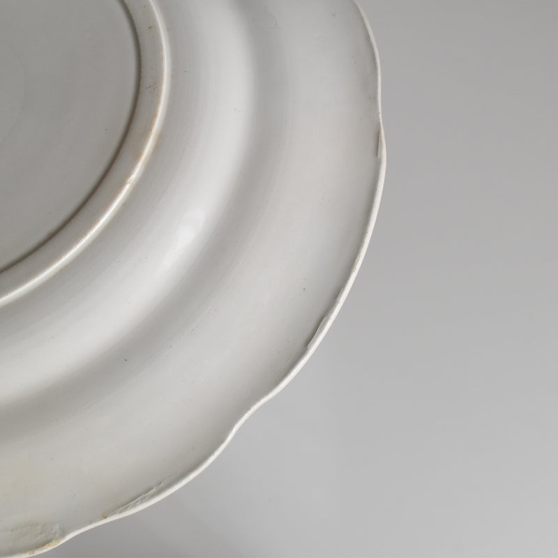 Antique Dessert Plate, Clairefontaine Tableaux Rustiques 1. La Lessive