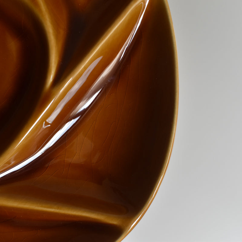 Vintage Fondue Plate Longchamp Brown B