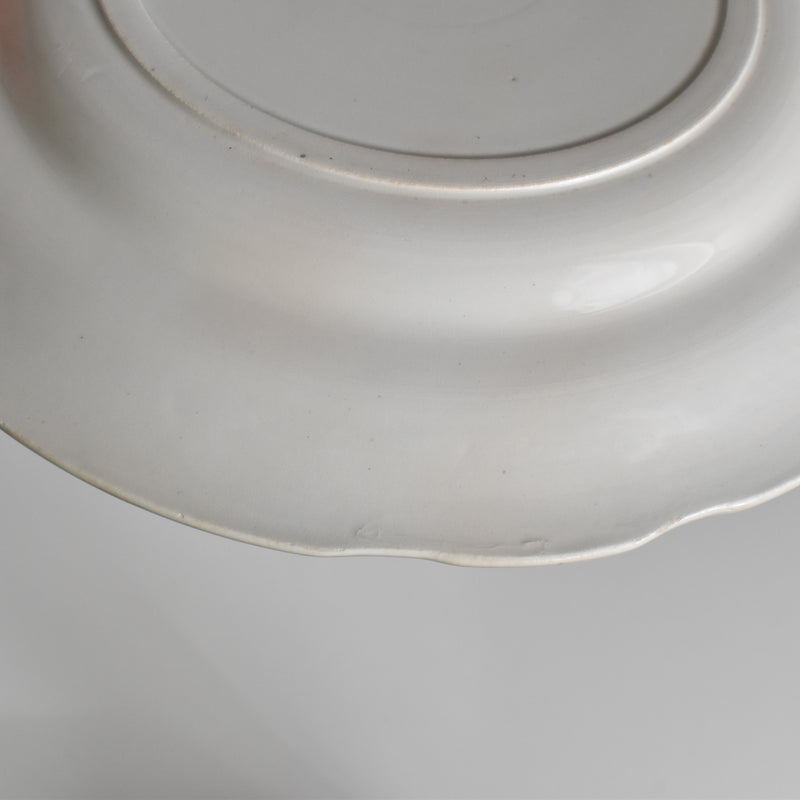 Antique Dessert Plate, Clairefontaine Tableaux Rustiques 1. La Lessive