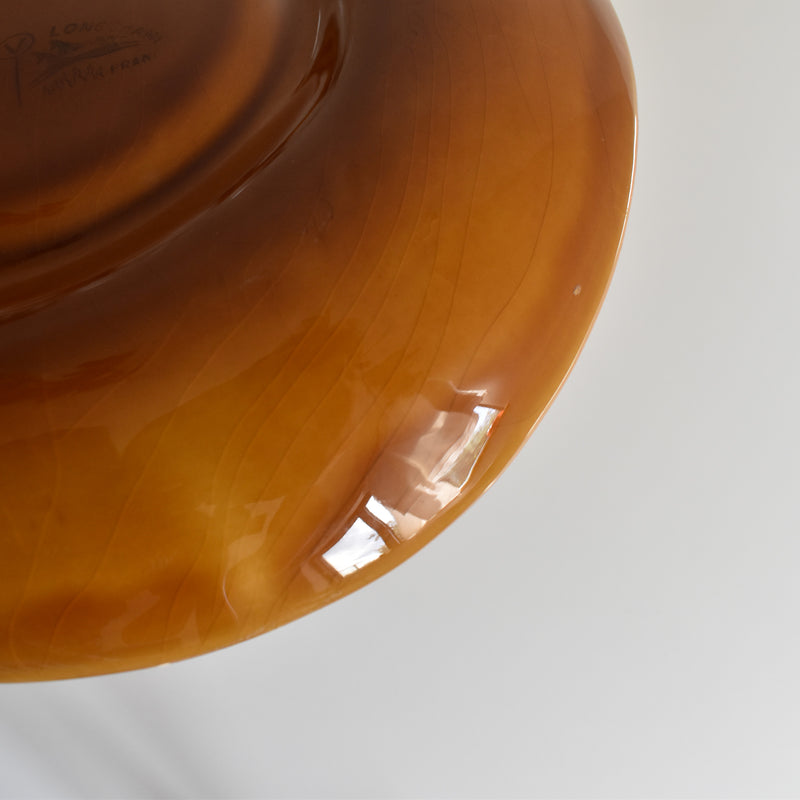 Vintage Fondue Plate, Longchamp, Brown C