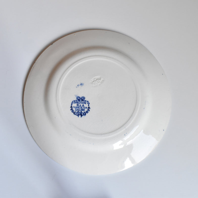 Antique dessert plate, Sarreguemines, Directoire A