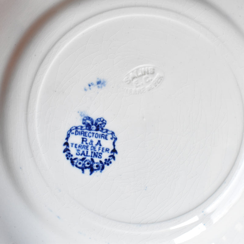 Antique dessert plate, Sarreguemines, Directoire A