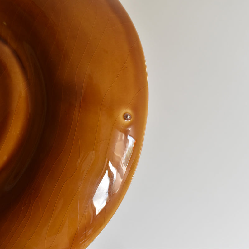 Vintage Fondue Plate, Longchamp, Brown C