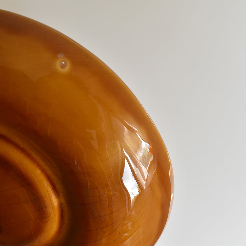 Vintage Fondue Plate, Longchamp, Brown C
