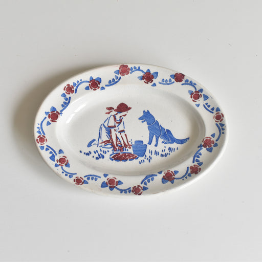 ヴィンテージお飯事 HBCMクレイモントロー Le petit Chaperon Rouge（赤ずきん）オーヴァルプレート