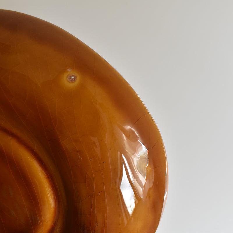 Vintage Fondue Plate, Longchamp, Brown C