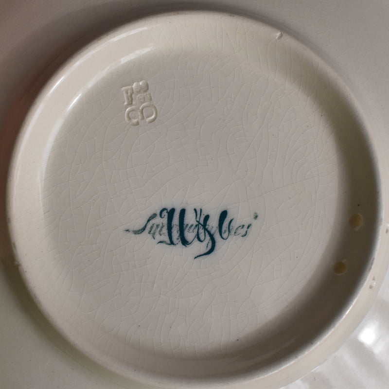 Antique Decorative Plate U&C Sarreguemines "Abricotier"