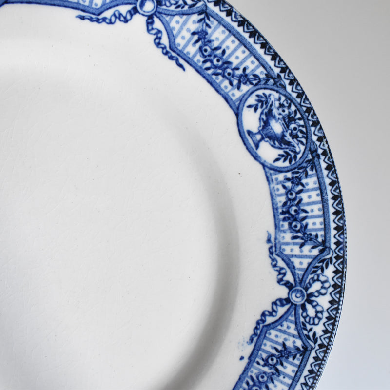 Antique dessert plate, Sarreguemines, Directoire A