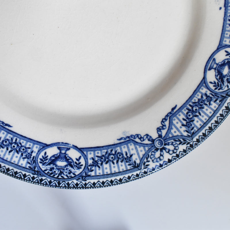 Antique dessert plate, Sarreguemines, Directoire A