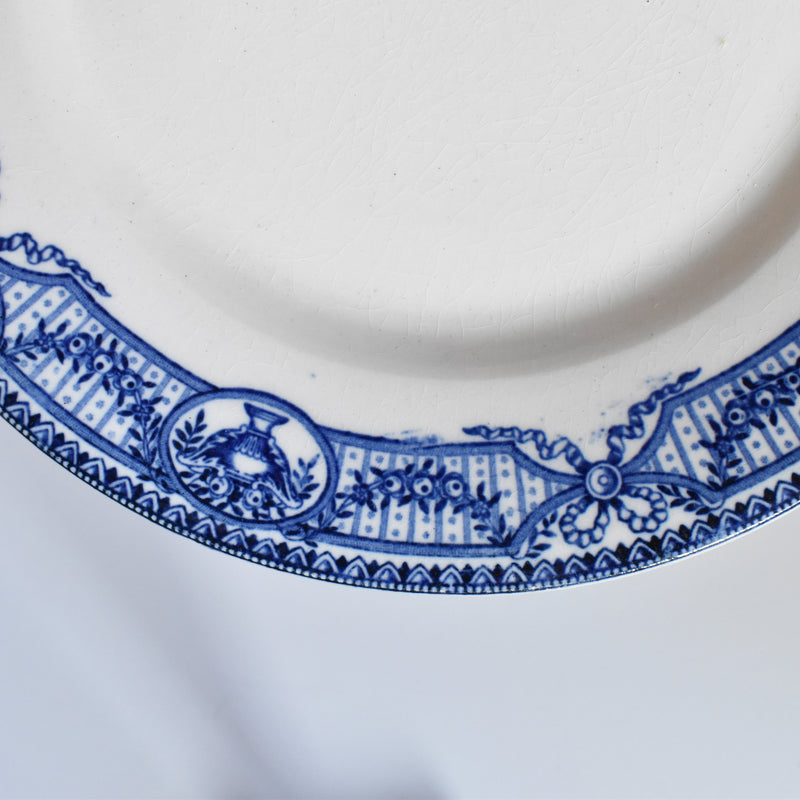Antique dessert plate, Sarreguemines, Directoire A