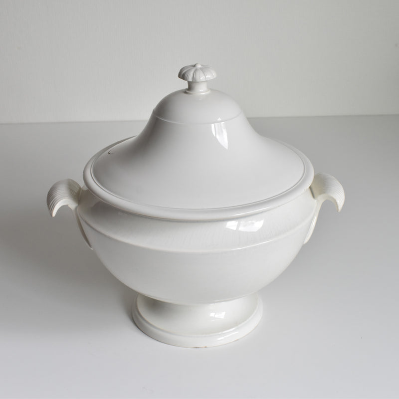 Antique Soup Tureen - LM&Cie Creil Montereau Blanc