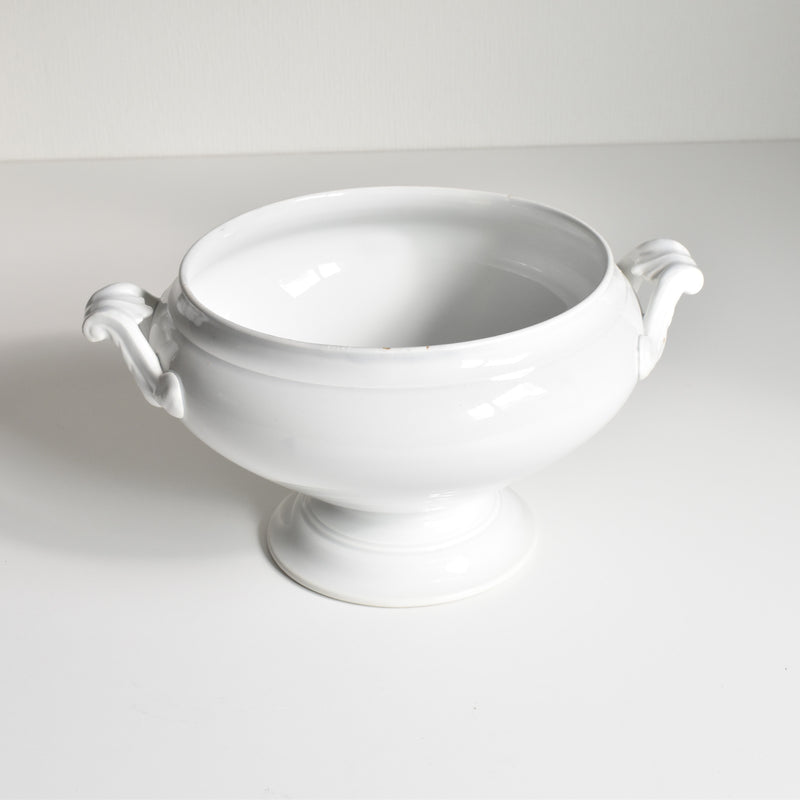 Antique Tureen, LM&Cie Creil Montereau, Blanc (lid missing)
