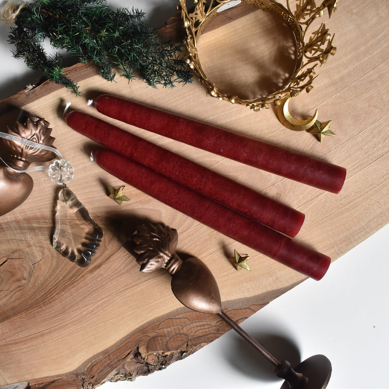 シエルジュコニック　（テーパーキャンドル）　20cm Bordeaux（ボルドー）