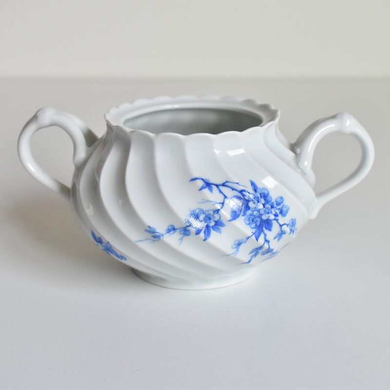 Vintage Sugar Bowl Limoges Haviland Cerisier Bleu