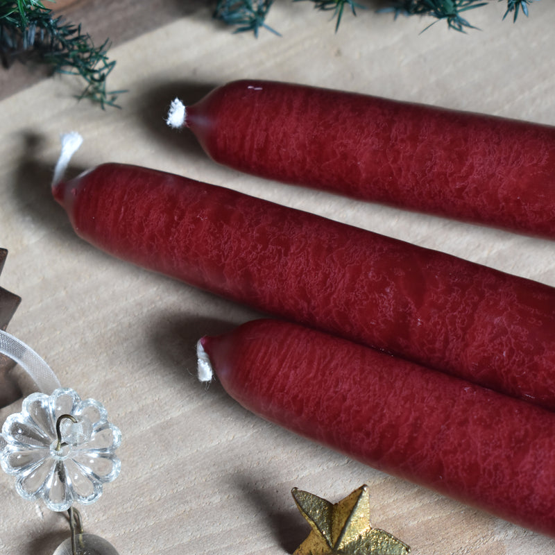 シエルジュコニック　（テーパーキャンドル）　20cm Bordeaux（ボルドー）