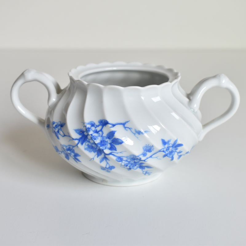 Vintage Sugar Bowl Limoges Haviland Cerisier Bleu
