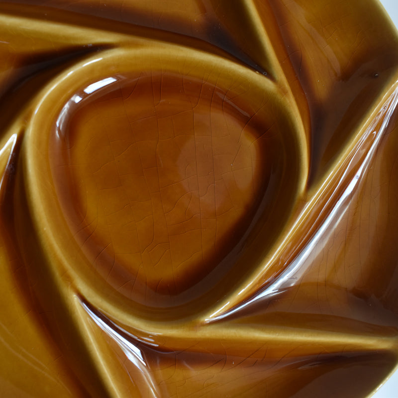Vintage Fondue Plate Longchamp Brown D