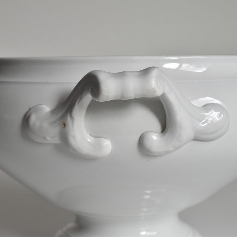 Antique Tureen, LM&Cie Creil Montereau, Blanc (lid missing)